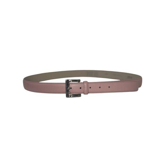 Pink Italian Leather Belt Abro Size 40/100cm Silver Buckle Made in Italy - Picture 1 of 8